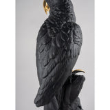 LLADRO' Scultura Ara Nero e Oro Serie Limitata 45x22cm Porcellana