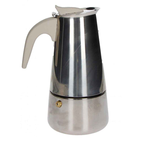 Caffettiera Borbottina Brandani acciaio inox 6 tazze color sabbia
