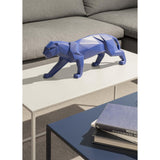 Lladró Scultura Pantera Azzurro Opaco 19x50cm Porcellana
