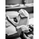 LLADRO' Scultura Pantera Argento 19x50cm Porcellana