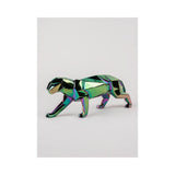 LLADRO' Scultura Pantera Iridescente 19x50cm Porcellana