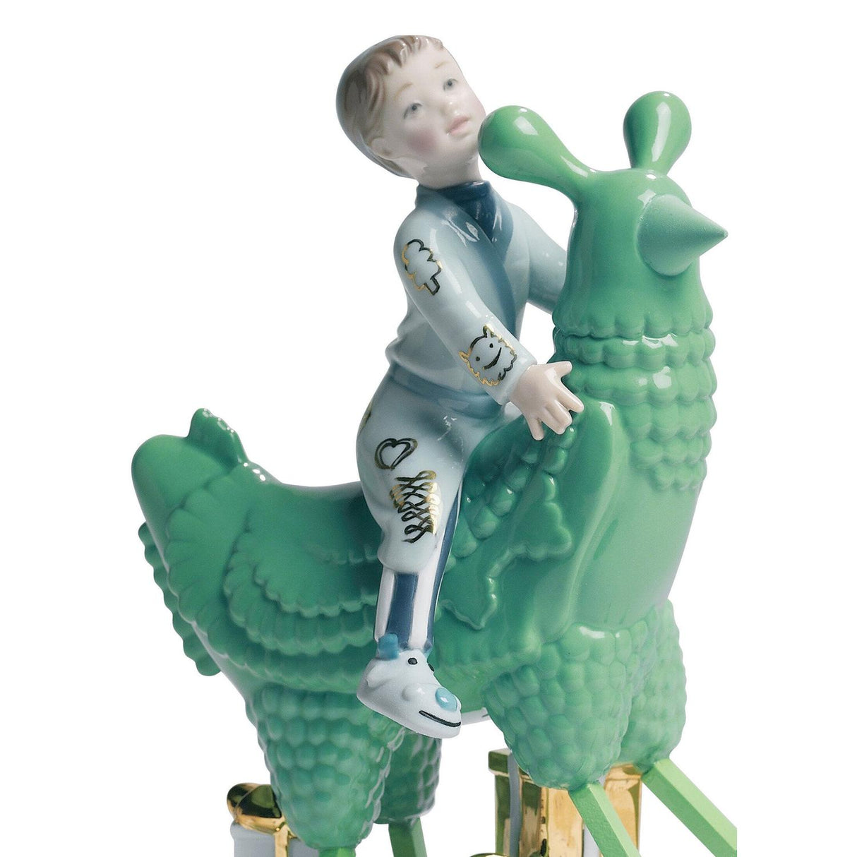 LLADRO' Scultura The Rocking Chicken Ride By Jaime Hayon 24x21cm Porcellana