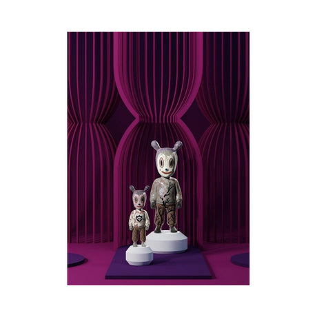 Lladró Scultura The Guest By Gary Baseman Modello Piccolo Serie Numerate 30x11cm Porcellana