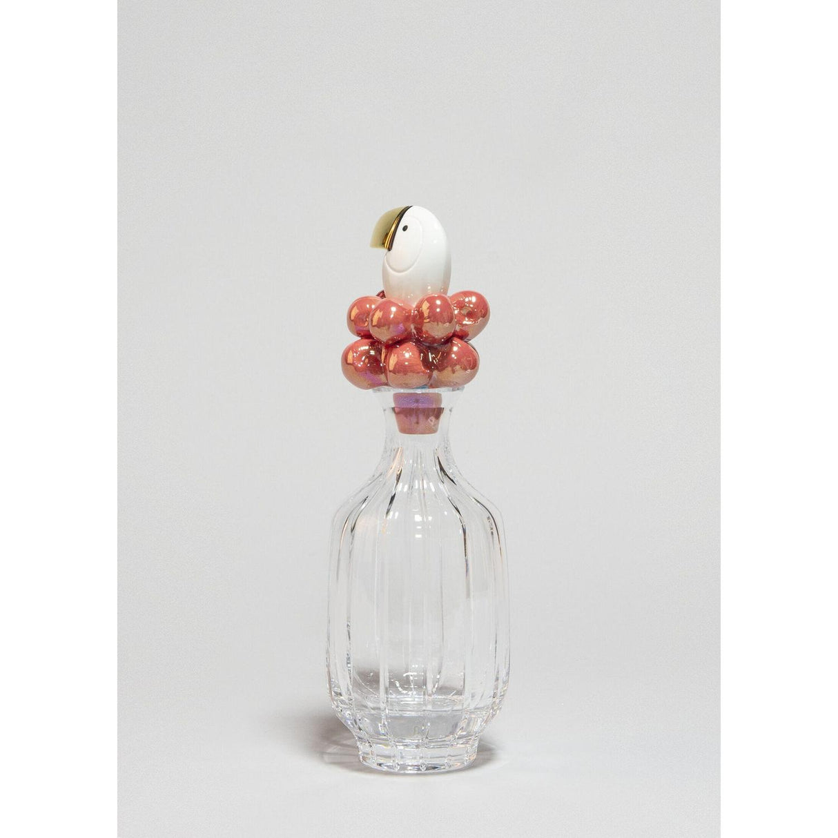 LLADRO' Bottiglia di Cristallo Toucan Dorato Lucido 34x12cm Porcellana