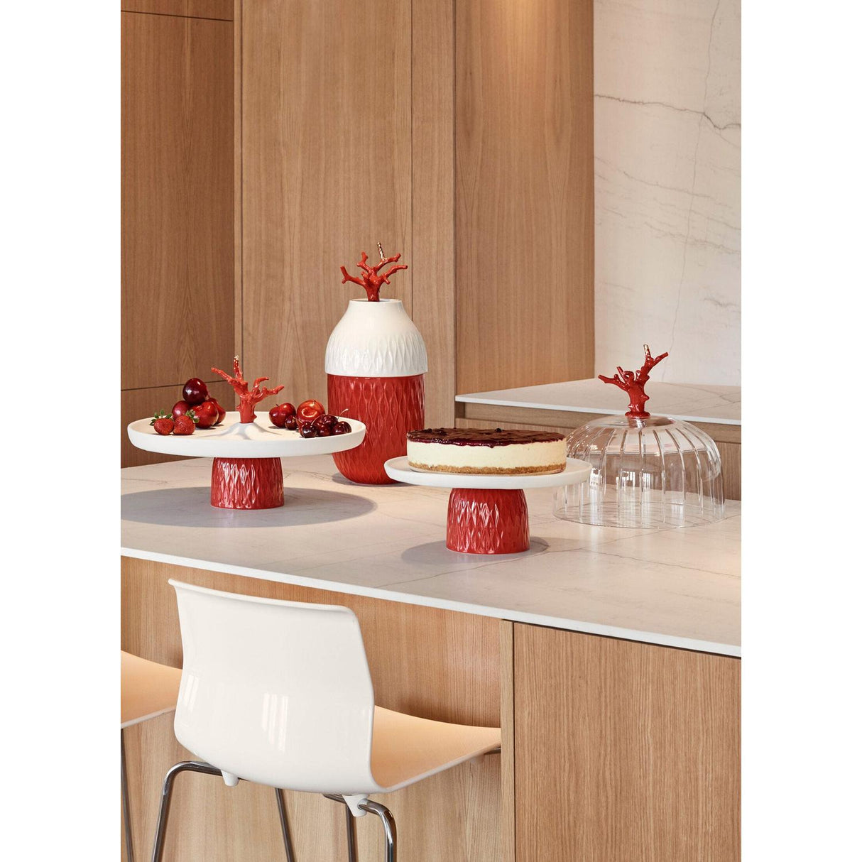 LLADRO' Tortiera Coral 40x31cm Porcellana