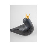 LLADRO' Figurina Storno I Nero 17x19cm Porcellana