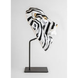 LLADRO' Maschera di Leone Nero Oro 60x38cm Porcellana