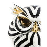 LLADRO' Maschera Gufo Nero Oro 35x32cm Porcellana