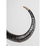 LLADRO' Maschera Bufalo Nero e Oro 36x67cm Porcellana