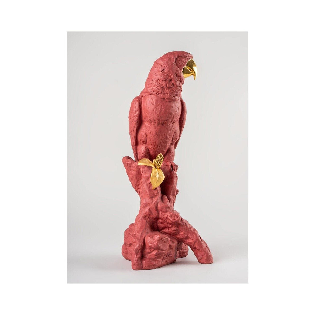 LLADRO' Pappagallo Ara Rosso Serie Limitata 45x22cm Porcellana
