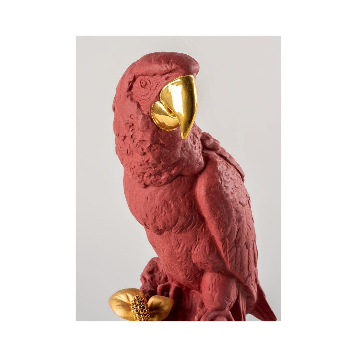 LLADRO' Pappagallo Ara Rosso Serie Limitata 45x22cm Porcellana