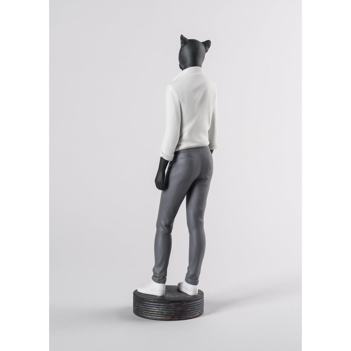 LLADRO' Figura Donna Pantera 42x10cm Porcellana