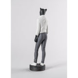 LLADRO' Figura Donna Pantera 42x10cm Porcellana