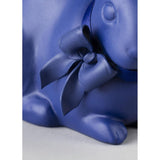 LLADRO' Figurina Coniglio Azzurro Oro 11x12cm Porcellana
