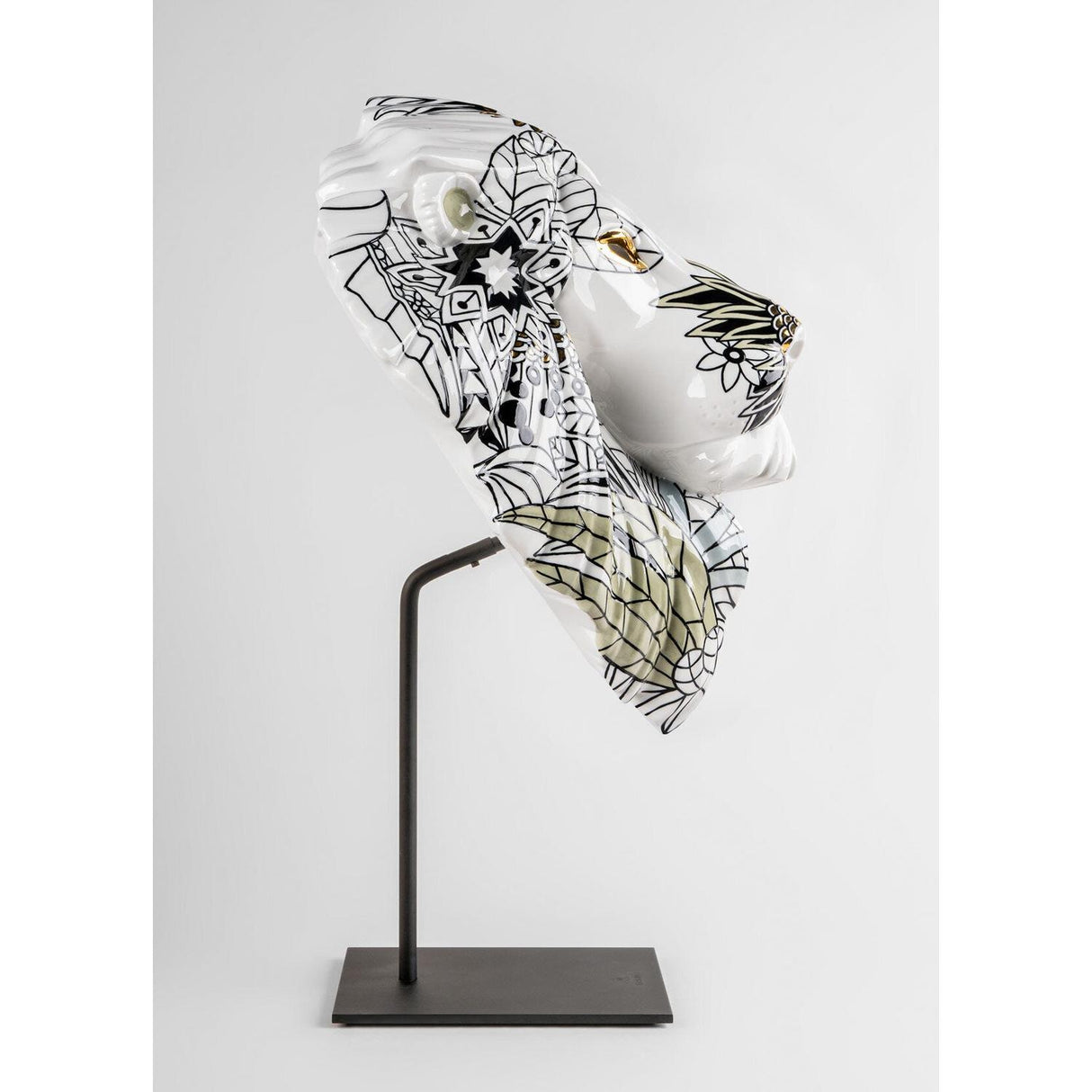LLADRO' Maschera Leone Natura Selvaggia 60x38cm Porcellana
