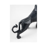 LLADRO' Scultura Leone Nero Opaco 25x48cm Porcellana