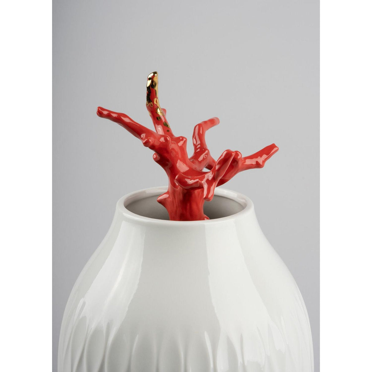 Lladró Vaso Coral 44x16cm Porcellana