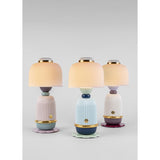 LLADRO' Lampada Kokeshi Rosa 29x13cm Porcellana