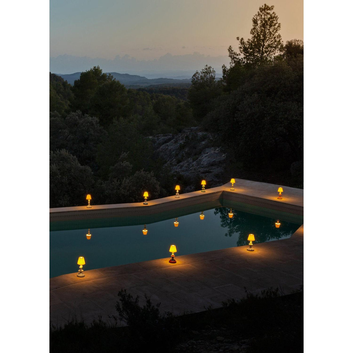 LLADRO' Lampada da Tavolo Firefly Sunflower Avorio 30x12cm Porcellana