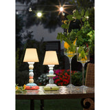 LLADRO' Lampada da Tavolo Firefly Palm Azzurro Pallido 30x12cm Porcellana