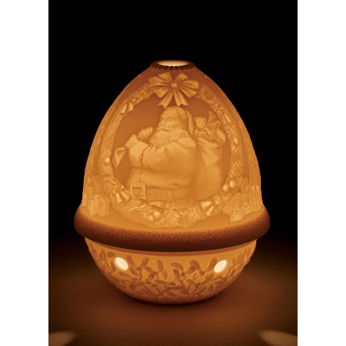 LLADRO' Litofania Babbo Natale 12x9cm Porcellana