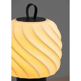 LLADRO' Ice Cream Lampada Portatile Medium Nero 26x17cm Porcellana