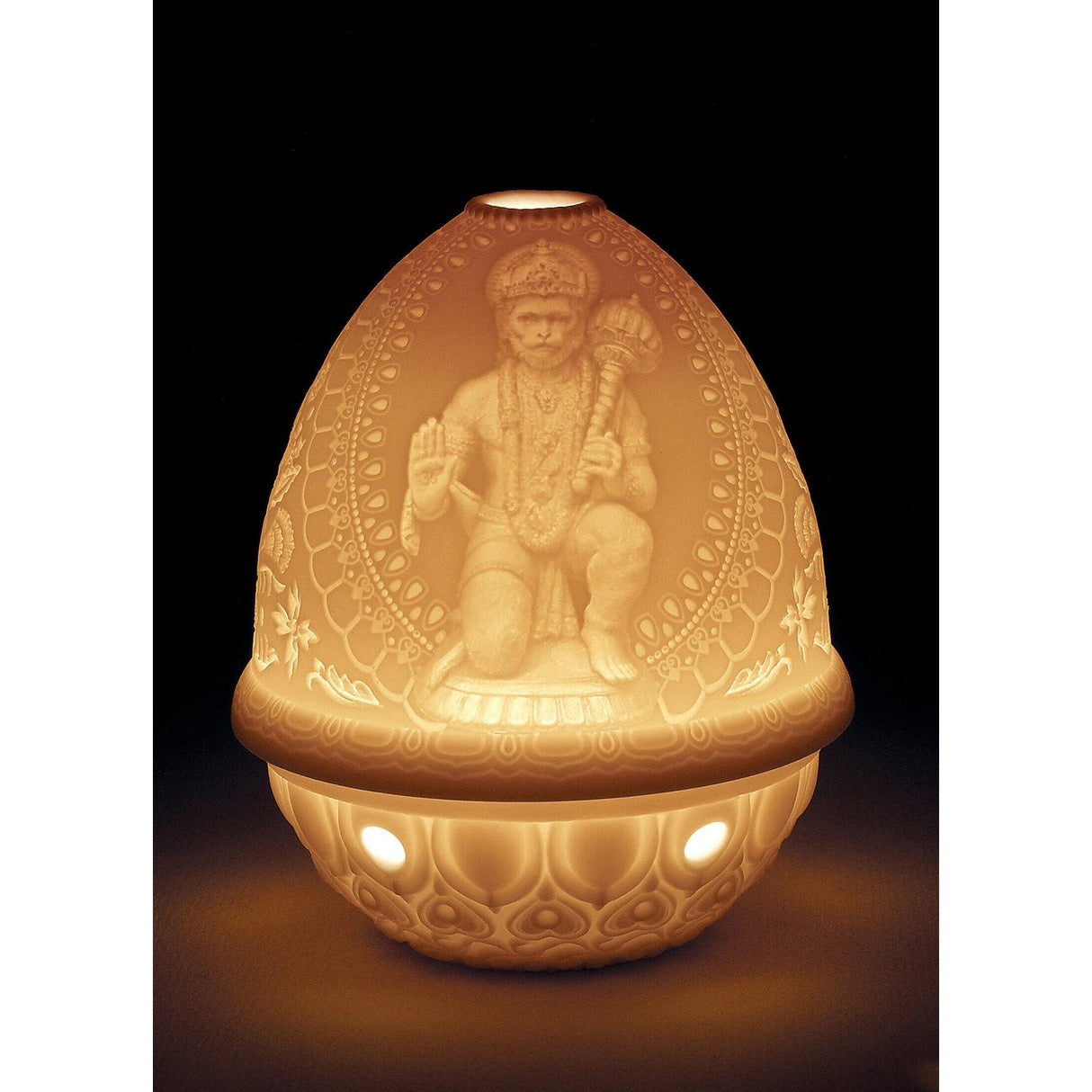 LLADRO' Litofania Hanuman 12x9cm Porcellana
