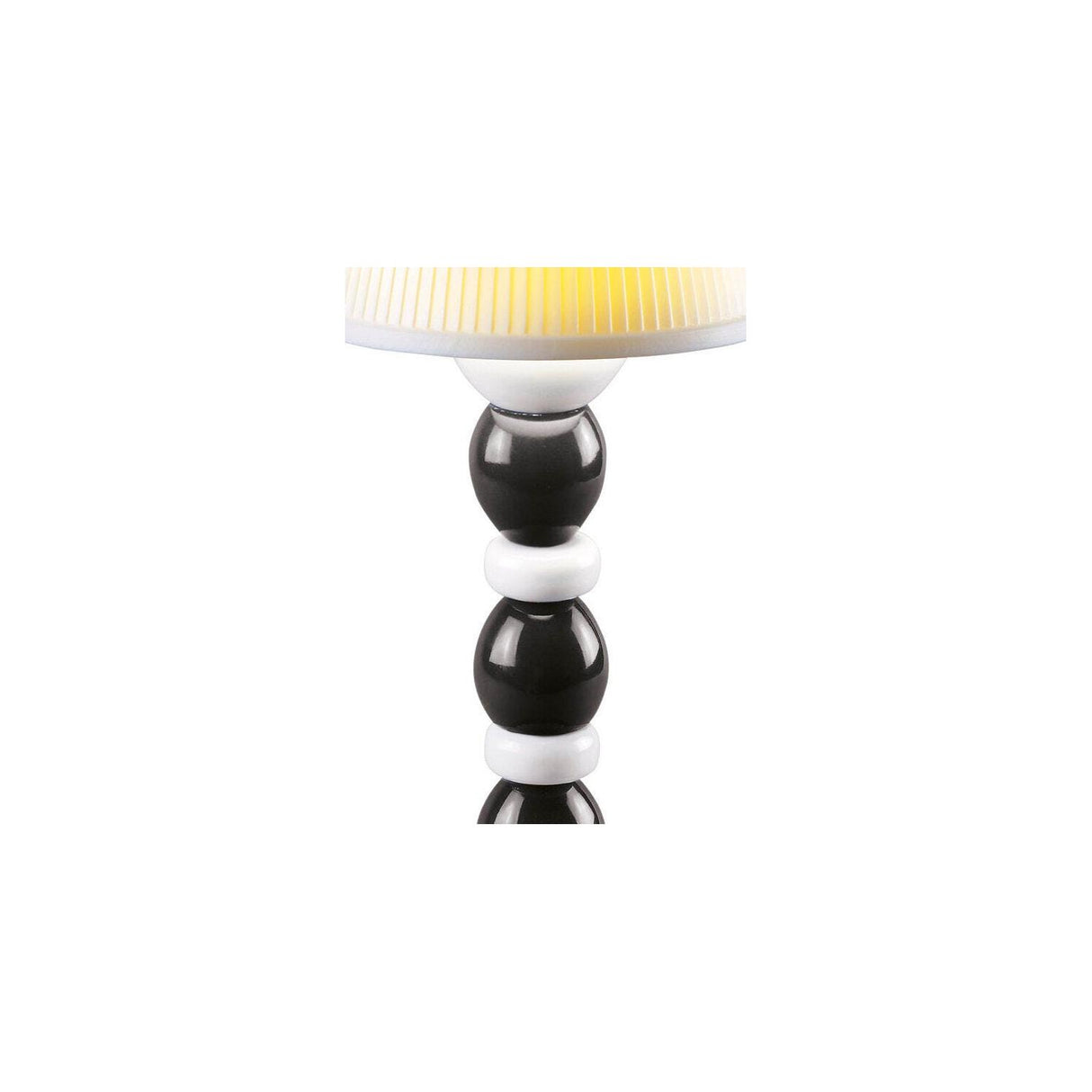 LLADRO' Lampada da Tavolo Firefly Palm Bianco e Nero 30x12cm Porcellana