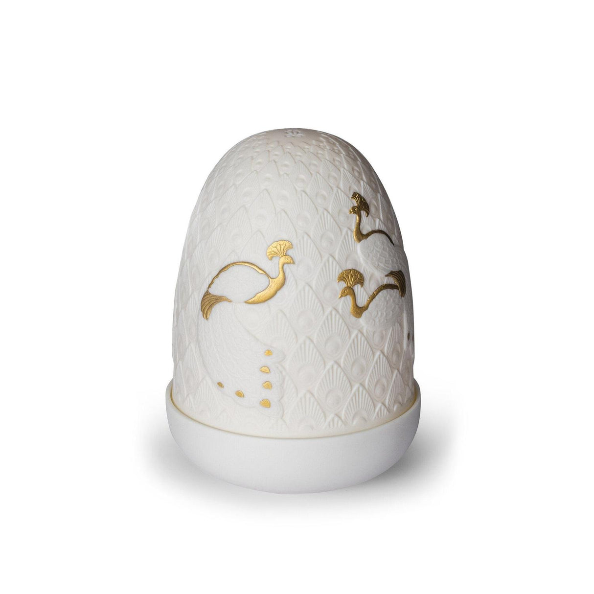 LLADRO' Lampada da Tavolo Peacocks Dome 15x11cm Porcellana