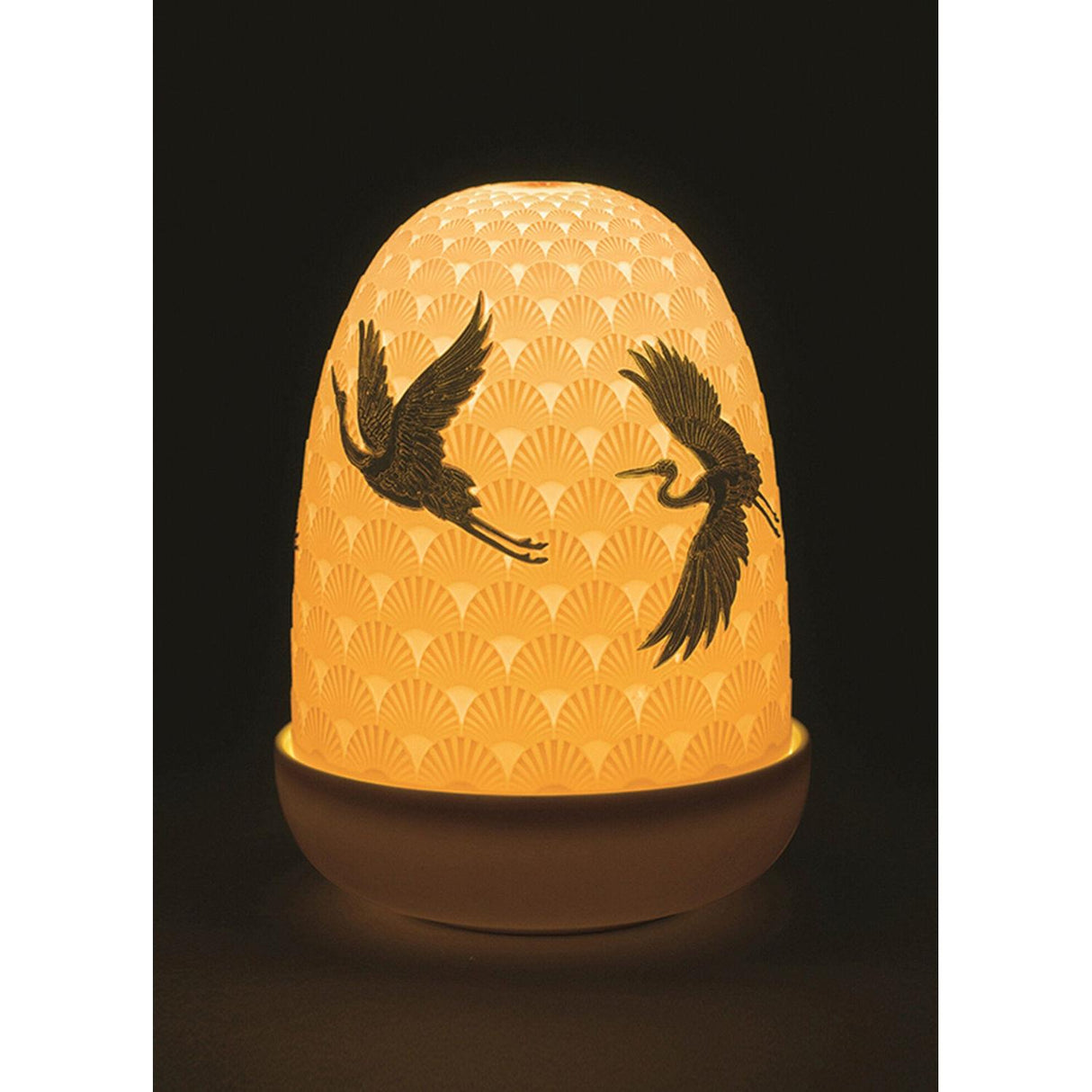 LLADRO' Lampada da Tavolo Cranes Dome 15x11cm Porcellana