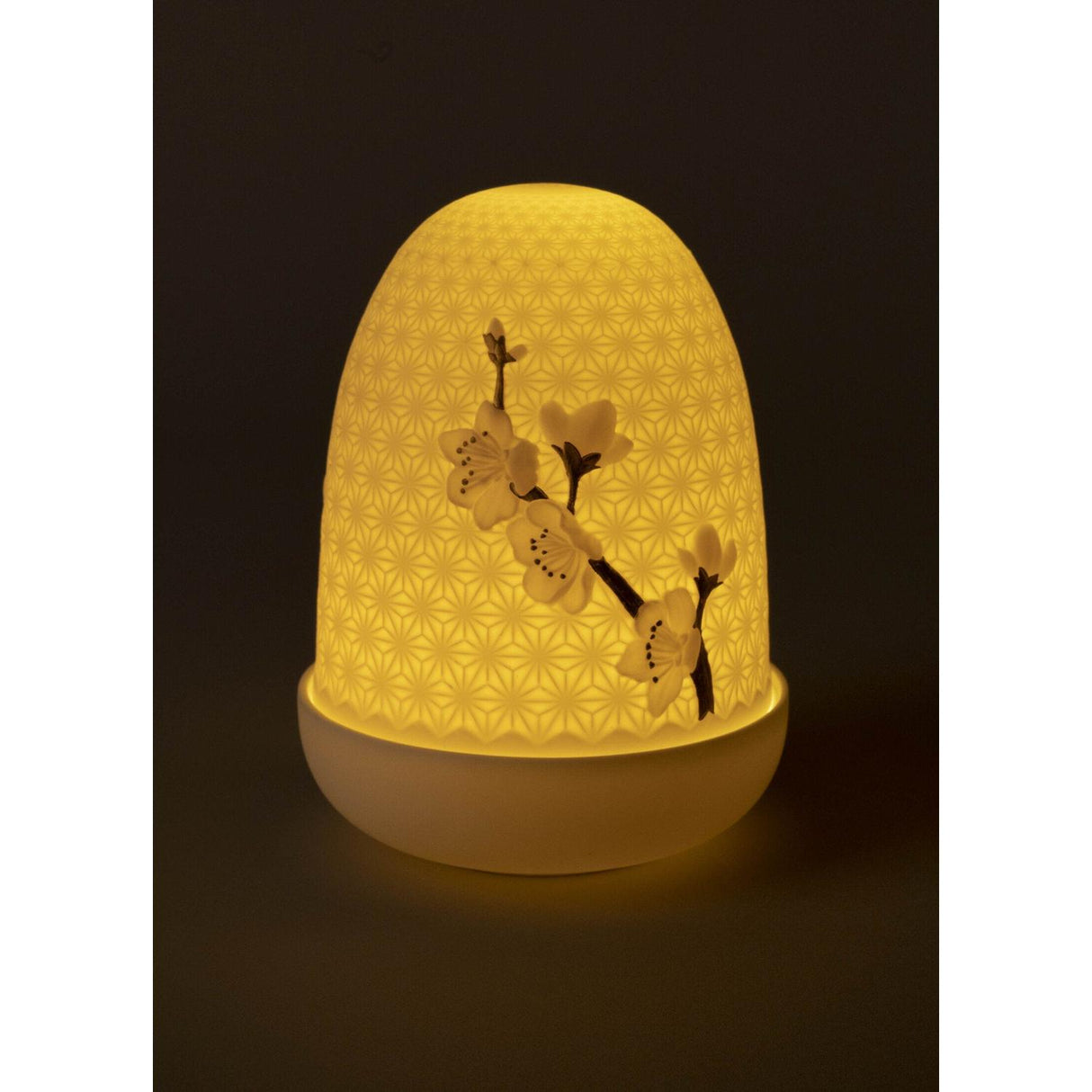 LLADRO' Lampada da Tavolo Cherry Blossoms Dome 15x11cm Porcellana