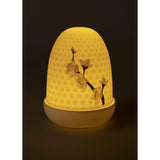 LLADRO' Lampada da Tavolo Cherry Blossoms Dome 15x11cm Porcellana