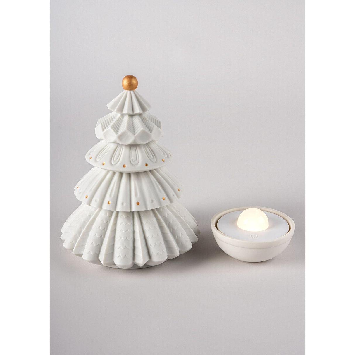 LLADRO' Lampada Albero di Natale 24x16cm Porcellana