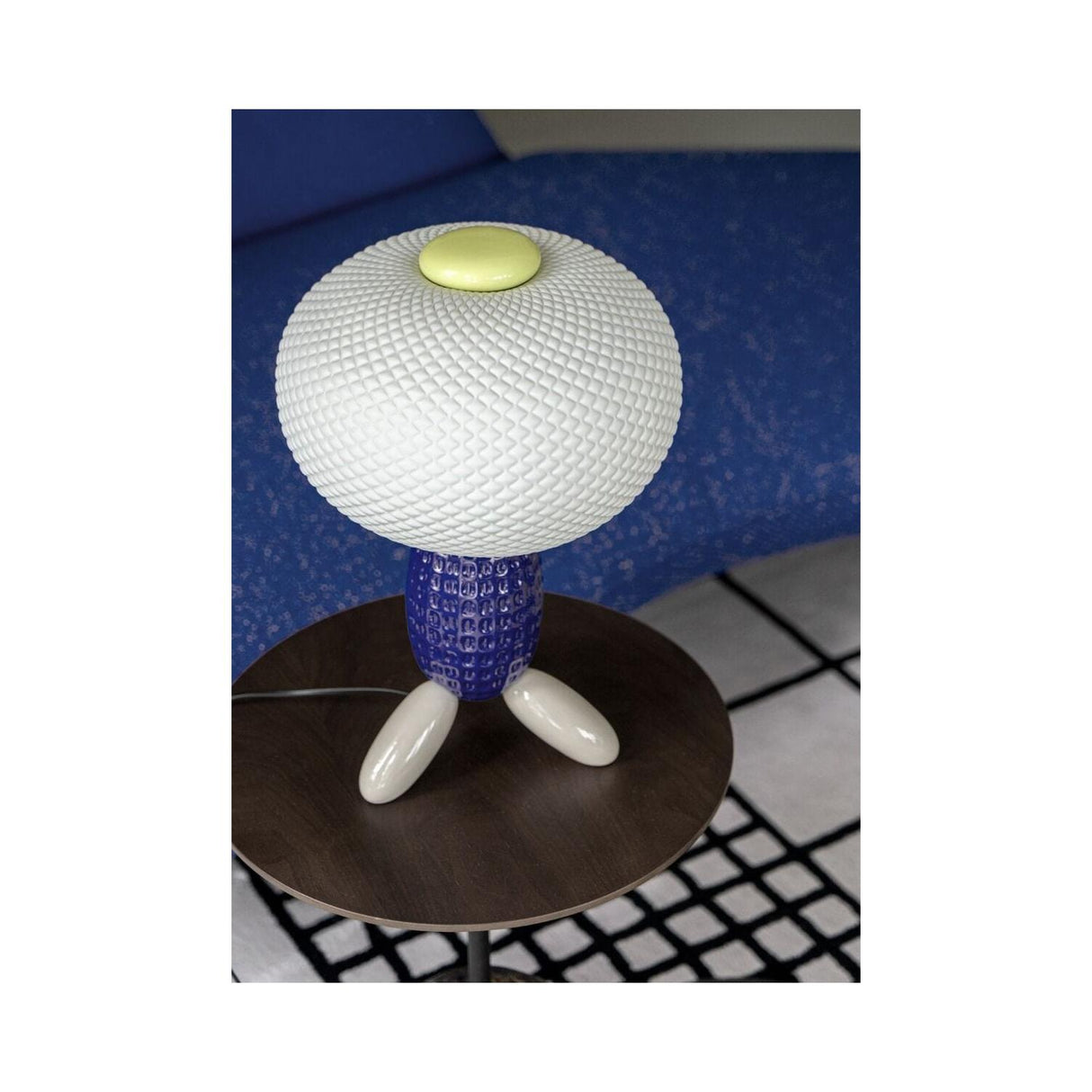 LLADRO' Lampada Tavolo Soft Blown Blu 41x27cm Porcellana