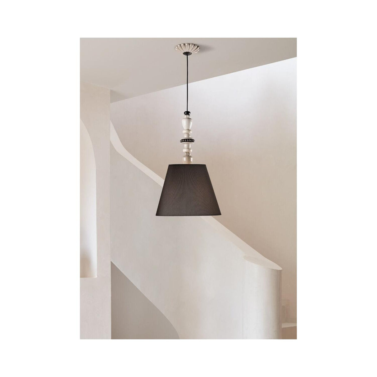LLADRO' Firefly Lampada Sospesa Perlato 170x45cm Porcellana