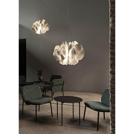 Lladró Nightbloom Lampada Sospesa 60cm Bianco 170x68cm Porcellana