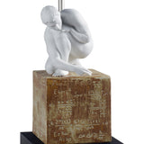 LLADRO' Lampada da Tavolo Scientia 67x30cm Porcellana