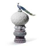 LLADRO' Lampada da Tavolo Pavone Reale 41x25cm Porcellana