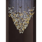 LLADRO' Chandelier Niagara 080 M Lustro Oro 170x80cm Porcellana