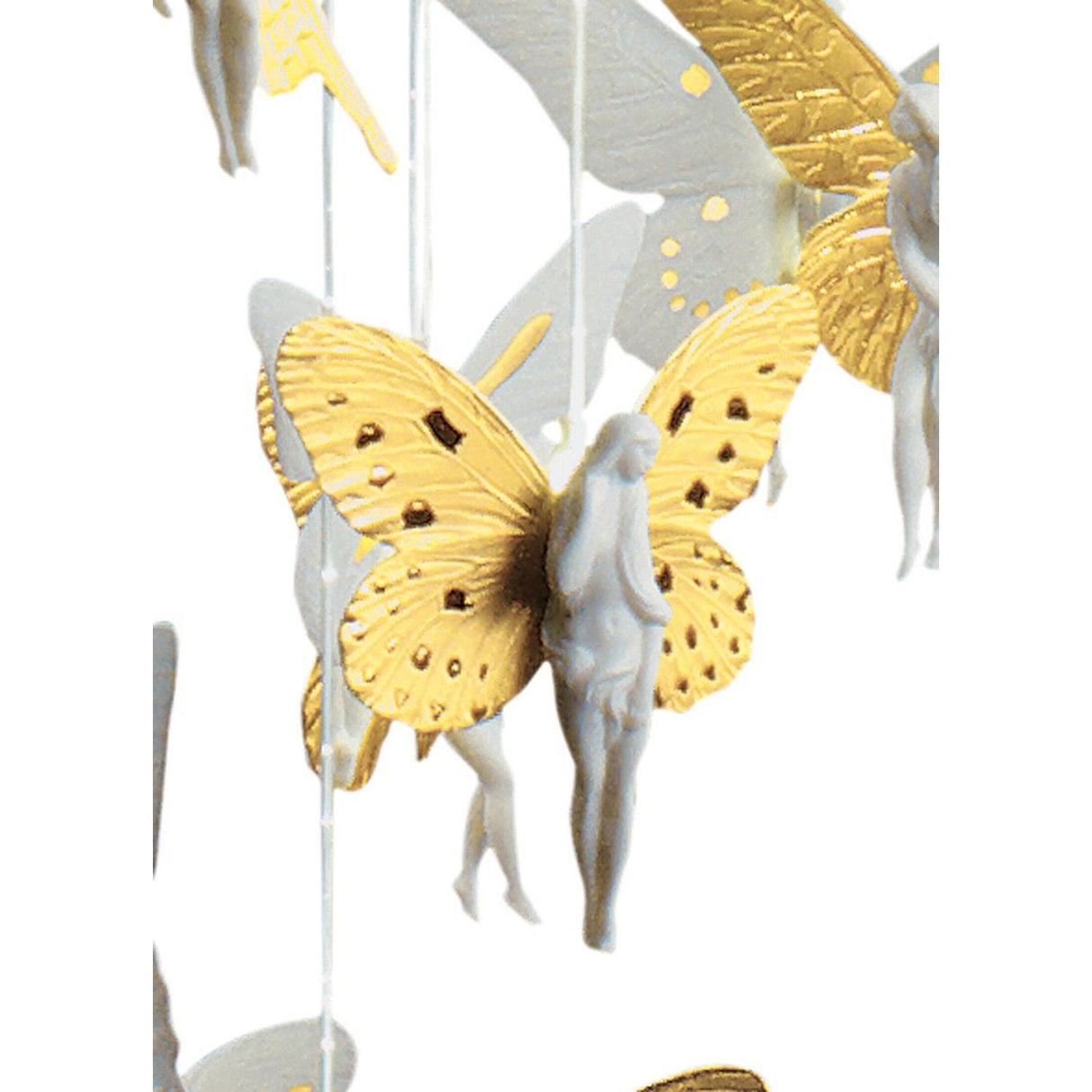 LLADRO' Chandelier Niagara 080 M Lustro Oro 170x80cm Porcellana