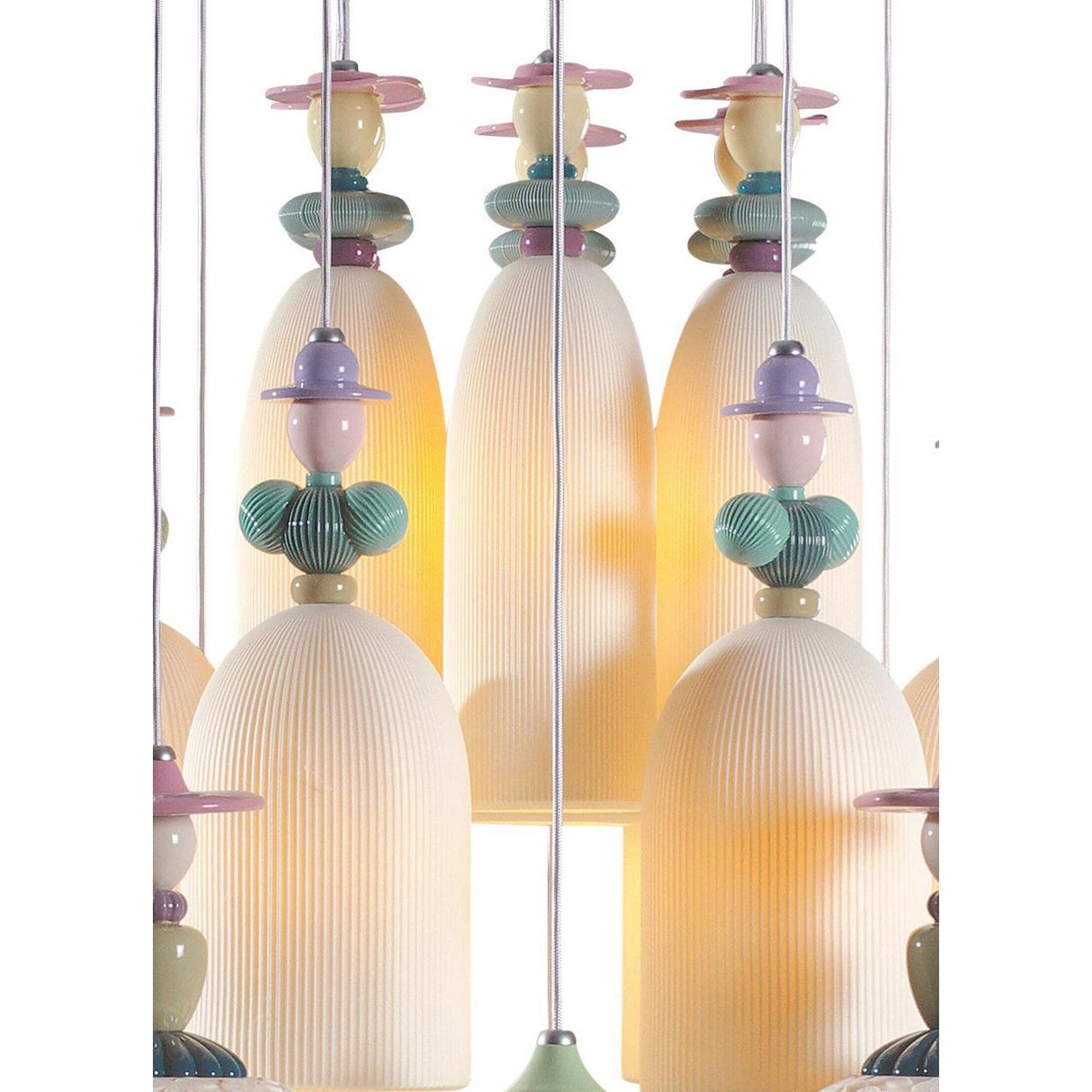 LLADRO' Chandelier Mademoiselle Passeggiando Tra Le Zagare 24 Luci 197x90cm Porcellana