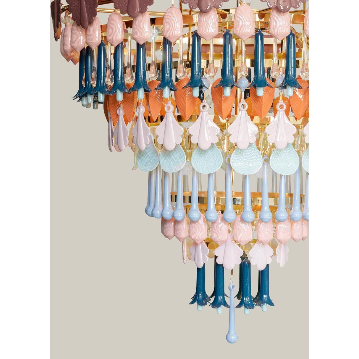 LLADRO' Chandelier Seasons 100 cm Autunno 118x100cm Porcellana