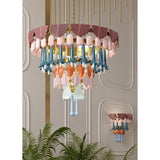 LLADRO' Chandelier Seasons 70 cm Autunno 65x70cm Porcellana