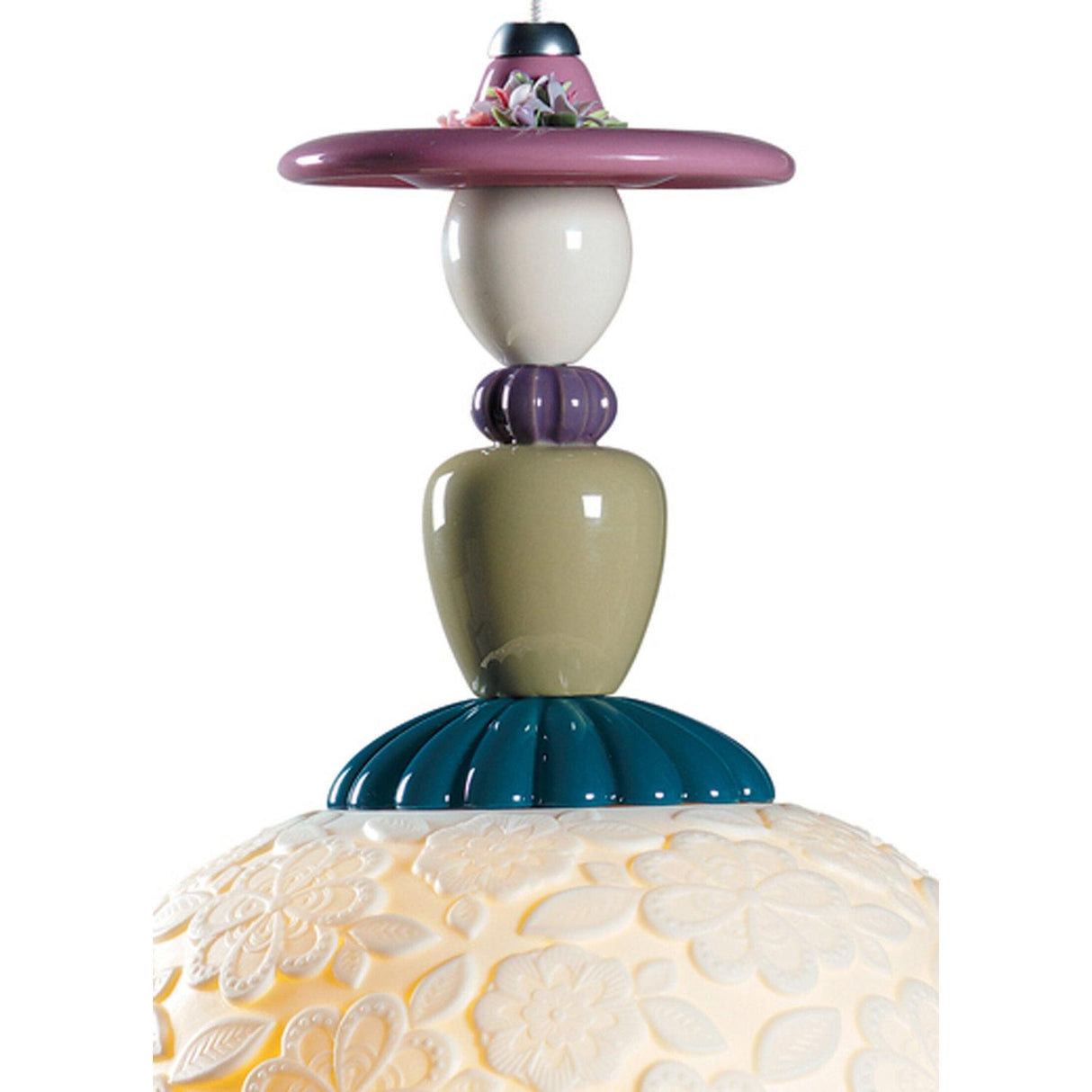 LLADRO' Lampadario Mademoiselle Annette 195x20cm Porcellana