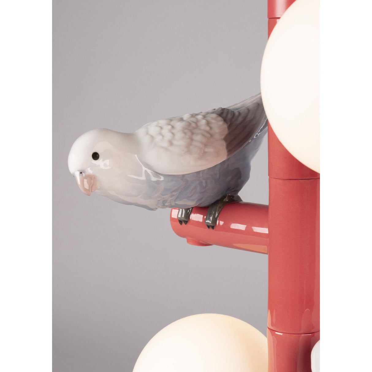 LLADRO' Lampada da Tavolo Parrot 45x20cm Porcellana
