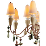 LLADRO' Chandelier Ivy And Seed 16 Luci Medio Spezie 133x115cm Porcellana