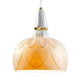 LLADRO' Lampada da Soffitto Singola Ivy And Seed Oro 195x23cm Porcellana