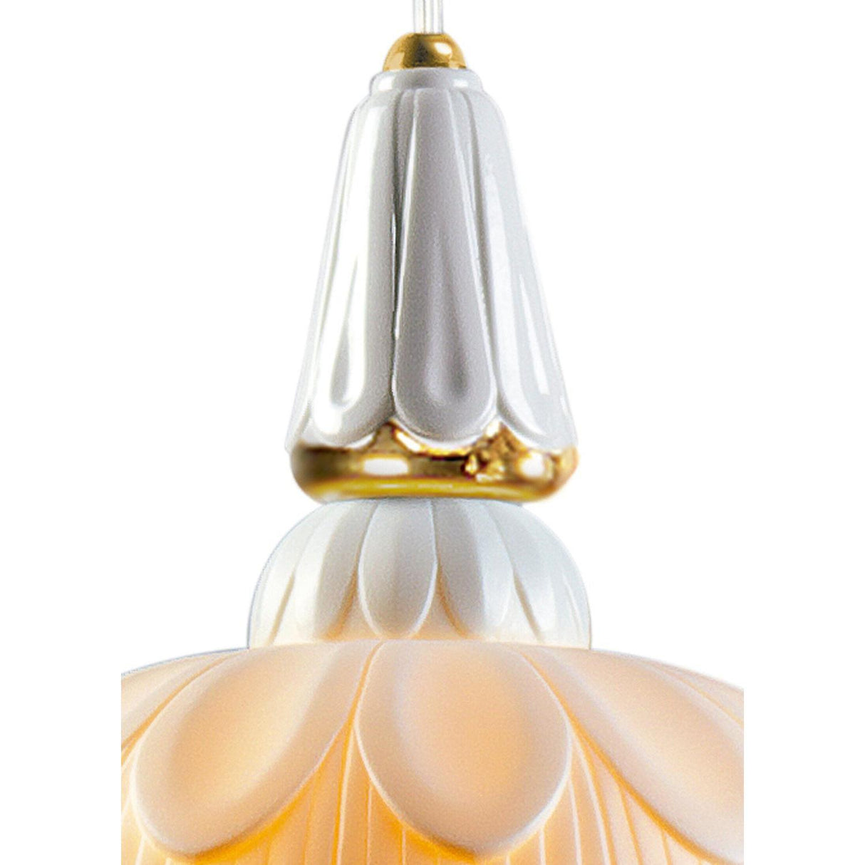 LLADRO' Lampada da Soffitto Singola Ivy And Seed Oro 195x23cm Porcellana