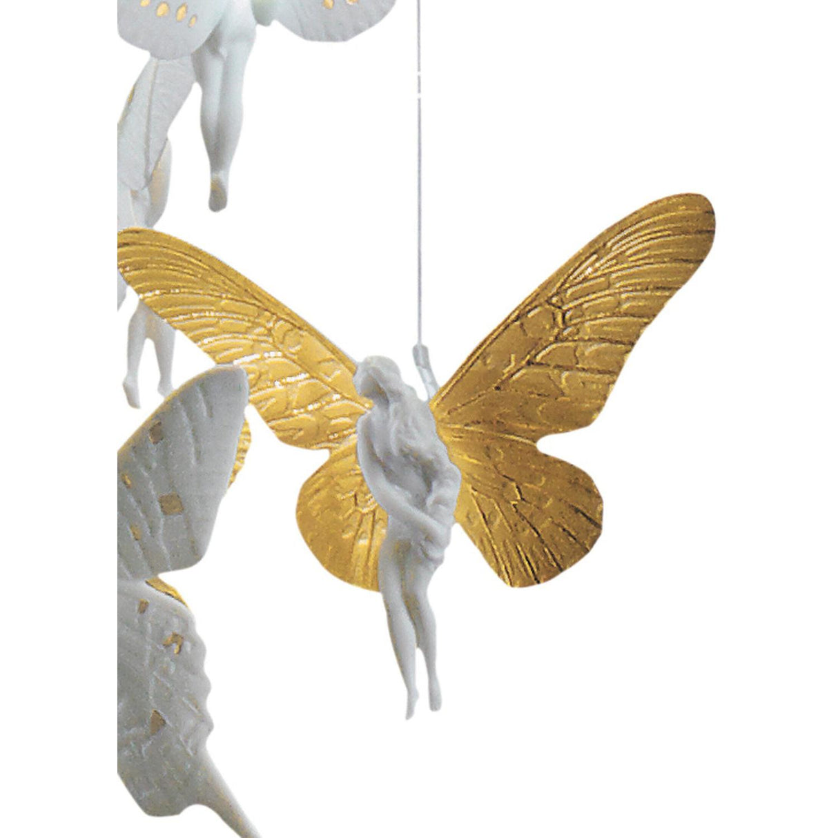 LLADRO' Chandelier Niagara 060 M Lustro Oro 155x60cm Porcellana