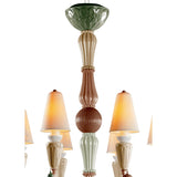 LLADRO' Chandelier Ivy e Seed 8 Luci Spezie 123x70cm Porcellana